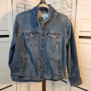 Time and Tru Denim Button-Up Jacket